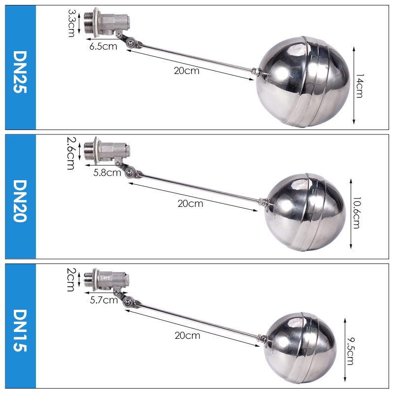 DN15/20/25 Adjustable Float Ba - Float Ball Valve recension och pris