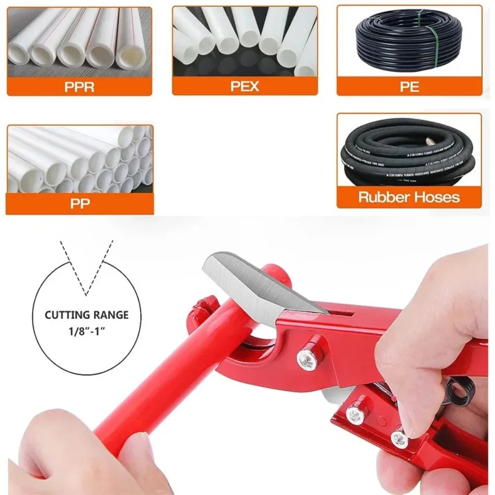 PU/PP/PE/PPR Hose Cutting Hand - Pipe Cutter Ratchet recension och pris